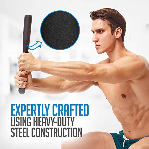 Logest Steel Mace Exercise Club - Heavy Duty Steel Indian Clubs Perfect for Strength Training and Rehabilitation Improves Grip and Full Body Workouts Available in 5 10 15 20 25 30 Pounds - color: 15LB