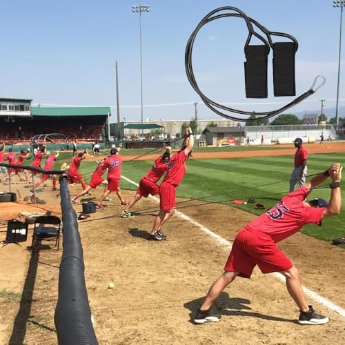 Baseball Resistance Training,Softball Pitcher Resistance Strap,Baseball Pitching Training with Baseball Training, Pitching and arm Training, Door Installation Anchor Strap- Black
