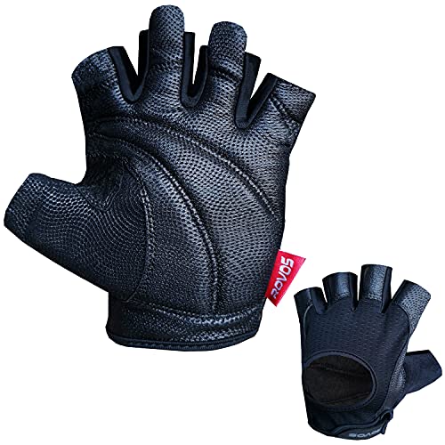 Workout Gloves for Men Ventilated Leather Weightlifting Gloves, Double-Layer Anti-Slip Palm with Foam Padding for Superior Grip and Hand Protection - size: X-Large