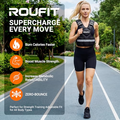 Weighted Vest for Women Adjustable (4-10lb / 6-15lb) Weight Vest for Walking & Running,Weights for Workout Exercise Fitness Gym, Odor-Free Neoprene & Wide Padded Comfort Shoulder Straps & Phone Pocket