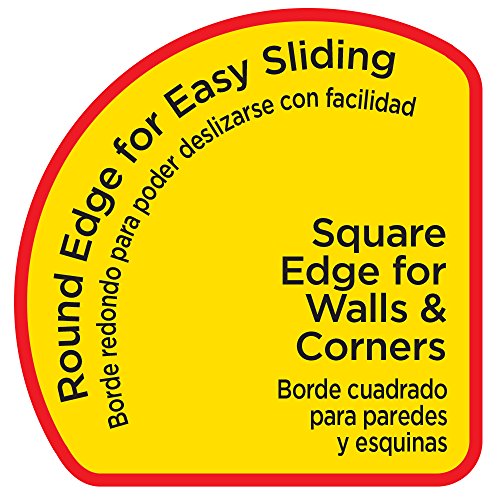 SuperSliders 4734595N Reusable Slide and Hide Multi-Size Value Pack for both Carpeted & Hard Floor Surfaces-Square Edge for Walls & Corners, Linen (16 Pack)