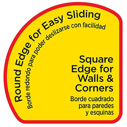 SuperSliders 4734595N Reusable Slide and Hide Multi-Size Value Pack for both Carpeted & Hard Floor Surfaces-Square Edge for Walls & Corners, Linen (16 Pack)