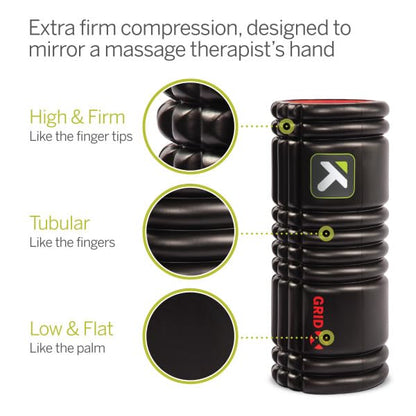 Trigger Point Performance TriggerPoint GRID X Foam Roller with Free Online Instructional Videos, Extra Firm (13-Inch) - size: One Size