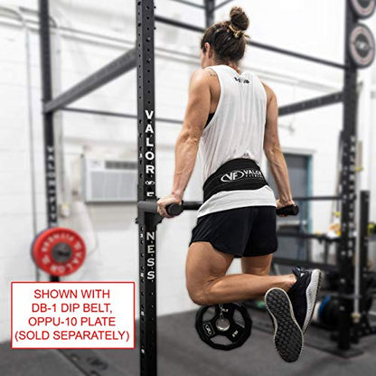 Valor Fitness Power Rack Dip Handle Attachments with Multiple Fits - Options Compatible with 2" & 2.5" Uprights and 3" Rigs with 1" Hole - Strength Training Accessory - size: 3" x 3" Frame