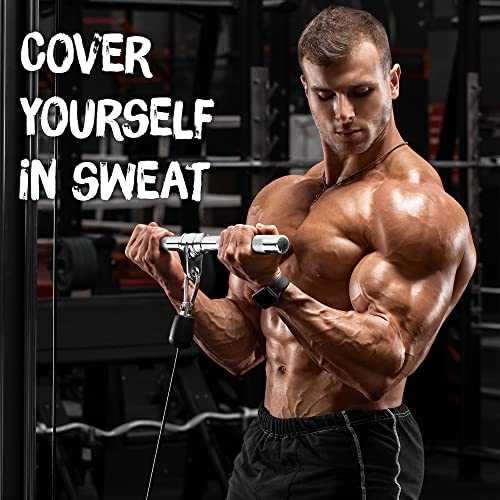 Yes4All Cable Machine Attachment, Row Handles, Tricep Rope, Straight Bar, V Bar, LAT Pulldown Accessories Load 880 LB for Home Gym - color: H. Double D Handle + TricepRope + Vshaped bar