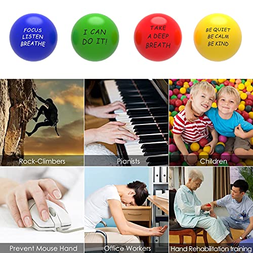ALMAH Motivational Stress Balls for Kids and Adults (40 Pack), Stress Relief Balls, Hand Exercise Therapy Balls for Anxiety, Fidget, Tension, Manage Anger and Stress