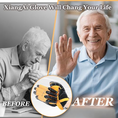 8th Generation Robotic Hand Glove For Stroke Rehab, Hand Therapy Equipment,Glove For Stroke Recovery, 4 Modes, Adjustable Intensity, Touch Panel.