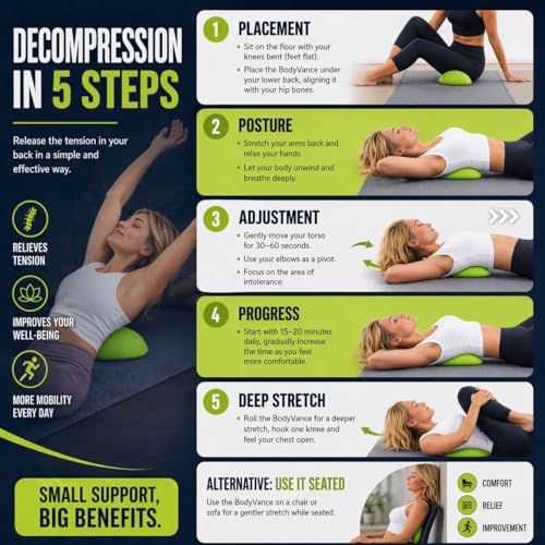 bodyVance® Upper Back Relief Device – Premium Device for Costochondritis & Tietze Syndrome, Ergonomic Back Stretcher & Posture Corrector, Trigger Point Tool for Chest, Shoulder & Back Tension