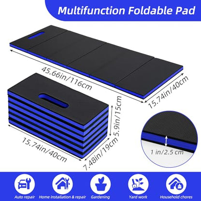 Kifmurase 1" Foldable Thick Kneeling Pad Comfortable EVA Foam Knee Pads - color: Blue