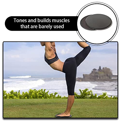 2 Pcs Core Workout Sliders Double Side Usage Strength Sliders Wear Resistant Exercise Gliding Discs for Home, Carpet Hardwood Floors Yoga, Pilates