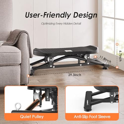 Balance Board for Adults, Rocking Stepper with Resistance Bands, Portable Wobble Board Featuring LCD Monitor, 300 lbs Capacity Ski Balance Trainer for Full Body Workout at Home Gym