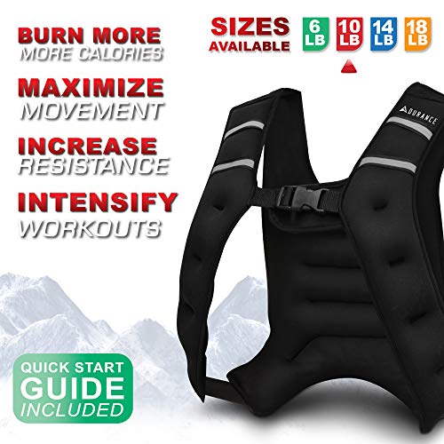 Adurance Weighted Vest Workout Equipment, 6lbs 10lbs 14lbs 18lbs Body Weight Vest for Men, Women, Kids