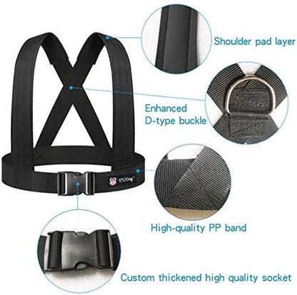 Resistance Training Rope Explosive Force Bounce Physical Training Resistance Rope Improving Speed, Stamina and Strength - color: Black-9.8FT Kit