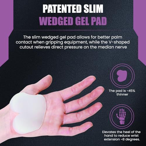 Fitness Fingerless Gloves for Men & Women | Medium Black Weight Lifting Glove with Ergonomic Gel Pad Wrist Support, Non-Slip Grip, Comfortable Workout Glove for Gym Exercise & Training - size: Medium