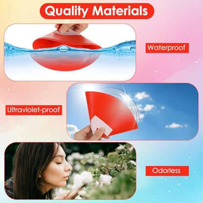 24 Pieces 9 Inch Poly Spots, Anti-Slip Spot Markers Floor Spots | Waterproof Flat Filed Cones Poly Dots for Agility Drills, Basketball, Football Training, Sport Activities and Exercise