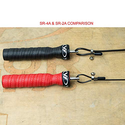Valor Fitness Adjustable Speed Rope - Speed Jump Rope with Ball Bearings and Non-Kinking Cable – Ideal for Cross Training and Other High Intensity Workouts with Skipping Rope - style: 4.0mm Cable