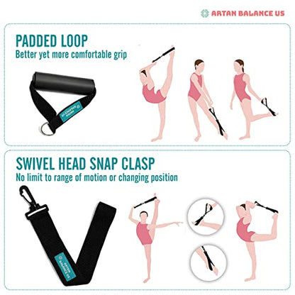 Stretching Straps for Flexibility, Balance, and Leg Stretching – Multiple Styles for Yoga, Ballet, Dance, Gymnastics & Physical Therapy