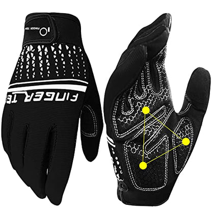 Full Finger Workout Gloves Weight Lifting Touchscreen for Men Women with Padding, Full Hand Gym Exercise Gloves Male Female, Non Slip Fitness Gloves Extra Grip for Cycling Climbing Hiking