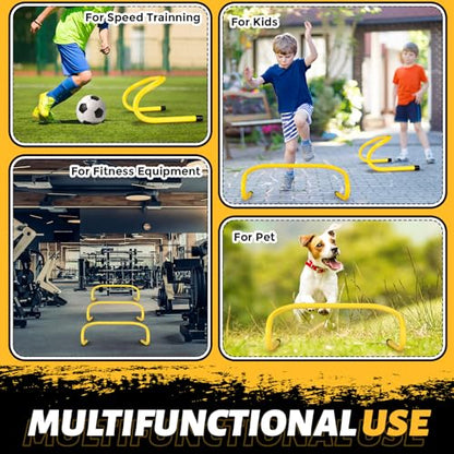 30 Pcs 6" Speed Agility Training Hurdles Plyometric Practice Agility Hurdle for Adults, Athletes, Basketball, Baseball, Soccer, Football Indoor Outdoor Sports Equipment