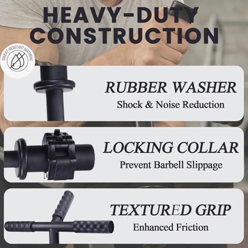 The Strong Arm Forearm & Wrist Strengthener – Adjustable Alloy Steel Grip Trainer with 3 Anti-Slip Finger Sleeves & Clamp, Wrist Roller Bar for Flexion, Extension & Grip Workout