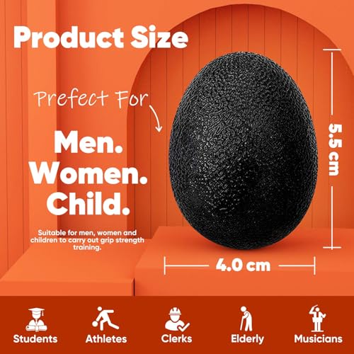 HiKeep Stress Balls for Adults (6 Pack), Stress Ball, Grip Strength Trainer