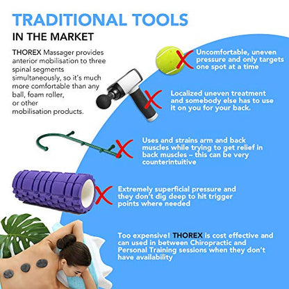 8-Wheel Back Massager and Neck Knot Remover - Chiropractor Approved Manual Deep Tissue Massage Tool for Upper Back, Trapezius Pain Relief and Trigger Point Therapy - Self Recovery Muscle Stick