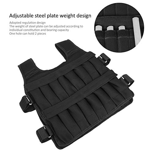 35KG Weighted Vest for Men, with 32 Pockets, Strength Training Vest, Adjustable Body Mesh Sandbag Running Weighted Carrier