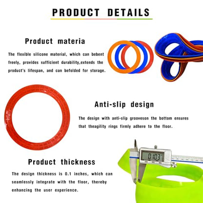 Colorful Anti Slip Safety Agile Ring Speed Ring 3 PCs Speed and Agility Training Equipment Basketball Training Equipment Sports Agility Training Skill Improvement Equipment - color: Blue
