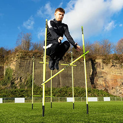 FORZA Pro Adjustable Hurdle Set | Speed & Agility Training with Rubber Bases or Ground Spikes for Extra Stability [4ft or 5ft]