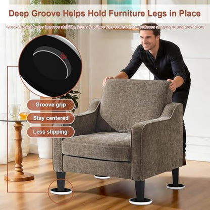 Furniture Sliders for Hardwood Floors: Multi-Surface Movers Sliders - size: 4.3in Round 16+16Pack