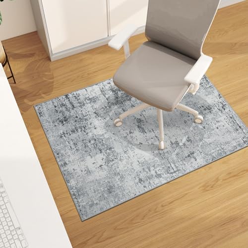 Office Chair Mat for Hardwood Floor, 48"x36" Easy Glide Computer Desk Mat Protector for Rolling Chair Under Desk Rug Nonslip Backing, Machine Wash, (Boho) - color: Modern Abstract, size: 36"x48"