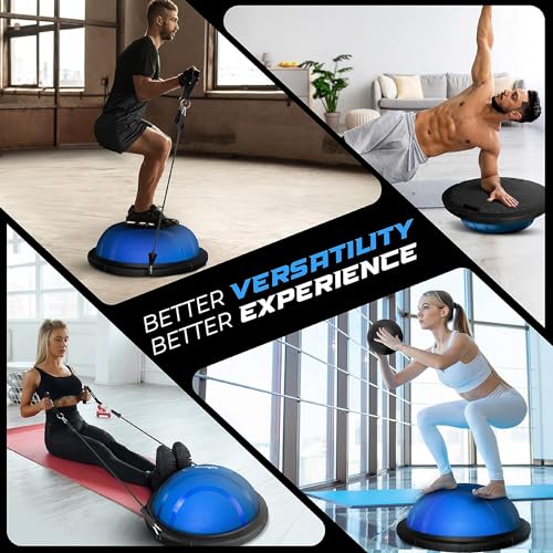 Yes4All 880LBS Half Ball Balance Trainer, Pilates Balance & Stability Ball for Exercises, Home Gym, Floor & Full Body Workouts