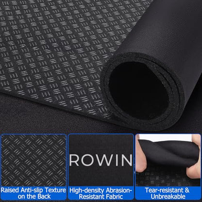 TOBWOLF 2PCS Non-Slip Mat Compatible with Peloton Bike, Concept 2 Rowing Machine, Exercise Bike Mat, Mat Protect Hardwood Floor Carpet for Home Gym, Workout Mat for Bike Trainer, Stationary Spin Bike