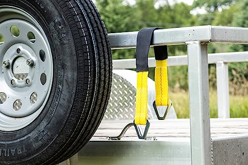 Keeper – 2” x 24” Premium Axle Tie Down Strap with D Rings - 3,333 lbs. Working Load Limit and 10,000 lbs. Break Strength,One Color