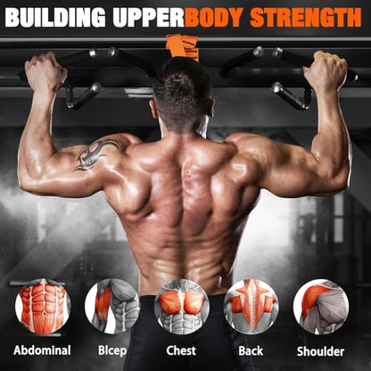 Pull Up Assistance Bands Set, 300 lbs Max Heavy Duty Resistance Bands with Adjustable Strap, Non-Slip Handle & Door Anchor, Full Body Strength Training Workout Equipment for Home Gym Fitness