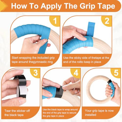 Wooden Gym Rings with 9ft Double-Layer Numbered Straps Quick Adjust. 1.25” Olympic Rings for Home Gym Small Apartment Hotel Camping Full Body Workout Calisthenics Strength Training Body