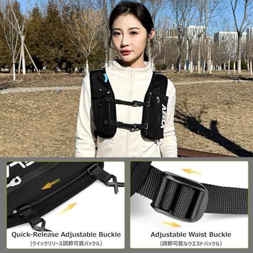 Running Water Bottles Flask BPA Free Leakproof Hydration Vest Packs Waist Belt Replacement for Triathlon Marathon Hiking Cycling Climbing Runner - color: #2 Dark Blue (7L) + 1.5L White Water Bladder