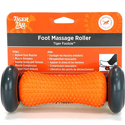 Tiger Tail Footsie Foot Massage Roller Tool, Stretch Sore Foot Muscles, Relieve Plantar Fasciitis, Increase Circulation, and Soothe Cramping