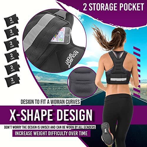 "Aduro Sport Adjustable Weighted Vest Workout Equipment, 4-10lbs/11-20lbs/20-32lbs/26-46lbs Body Weight Vest for Men, Women, Kids" - style: 20-32 Pounds (9.07KG-14.51KG)