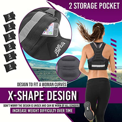 "Aduro Sport Adjustable Weighted Vest Workout Equipment, 4-10lbs/11-20lbs/20-32lbs/26-46lbs Body Weight Vest for Men, Women, Kids" - style: 20-32 Pounds (9.07KG-14.51KG)
