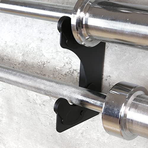 Barbell Rack Barbell Holder Wall Mount Barbell Storage Holder Olympic Bar Hanger for Home, Commercial, Garage Gym - color: Horizontal 4 Bars