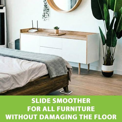 12 Pack Furniture Sliders for Carpet Hardwood Tile Heavy Moving, 4.7 Inch Movers Pads Protectors Large Gliders for Sofa Couch Bed Cabinet (Beige, 4.7") - size: 4.7"