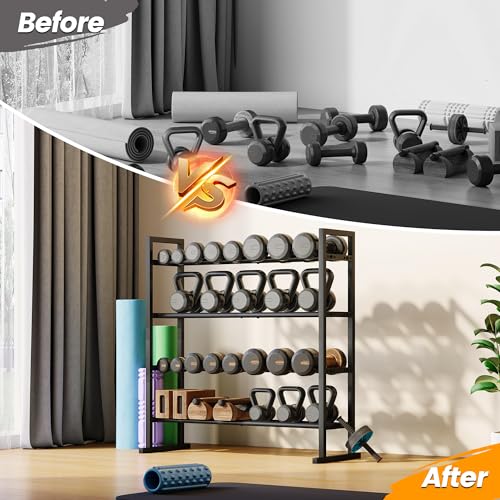 Dumbbell Rack, Adjustable weight Rack Stand, Extended Base Weight Storage for Home Gym, Space-Saving Fitness Equipment Organizer