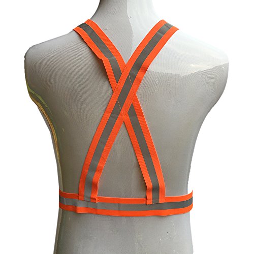 zojo Kids High Visibility Reflective Safety Strap Vest 2PCS - color: Neon Orange-kids Size