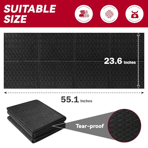 Walking Pad Mat for Carpet, Walking Pad Mat for Hardwood Floors, High Density, 0.2" Thickness, Folable, Floor Protection Mats for Bike, Elliptical, Treadmill - size: 55"L x 24"W x 0.2"Th