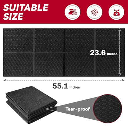 Walking Pad Mat for Carpet, Walking Pad Mat for Hardwood Floors, High Density, 0.2" Thickness, Folable, Floor Protection Mats for Bike, Elliptical, Treadmill - size: 55"L x 24"W x 0.2"Th