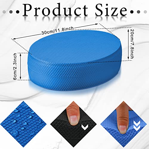 2 Pcs Foam Balance Pad Non Slip Stability Trainer Pad Oval Balance Board Exercise Pad Cushion for Women Men Kids Dancing Balance Training Workouts Yoga Physical Therapy, Black and Blue
