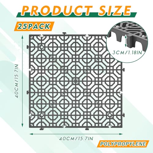 10 Pcs Ground Protection Mats, Grey Interlocking 15.7 x 15.7 in - color: Gray, size: 15.7 x 15.7 in