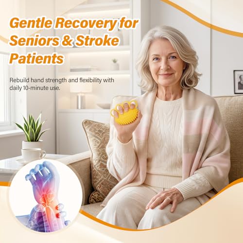 Fanwer Hand Exercise Stress Ball - Grip Strength Trainer, Hand Strengthener for Physical Therapy, Finger Strengthener, Squeeze Ball for Rehabilitation & Hand Massage, for Adults, Seniors & Disabled
