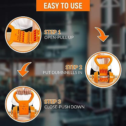 Colaxi Kettlebell Grip with Handle Men Women Portable Adjustable Professional Easy Carry Kettle Grip Dumbbells Grip for Indoor Gym Bodybuilding